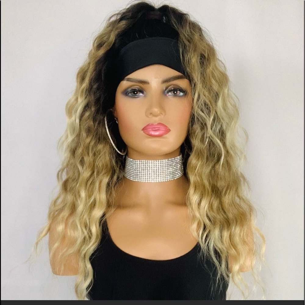 Beautiful natural looking synthetic high quality hairband wig ! new with tag